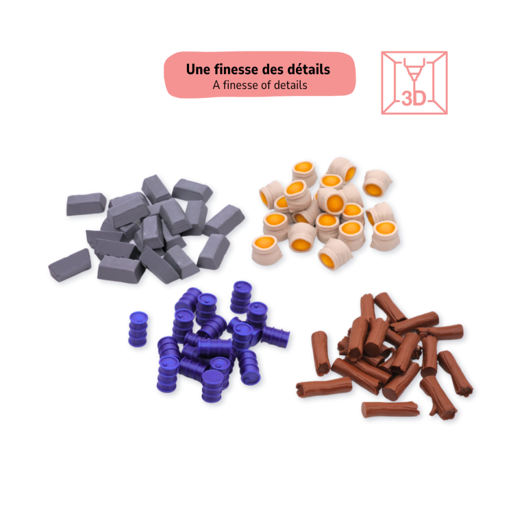 Pack Scythe 80 ressources Blé x20 - Bois x20 - Fer x20 - Barils x20