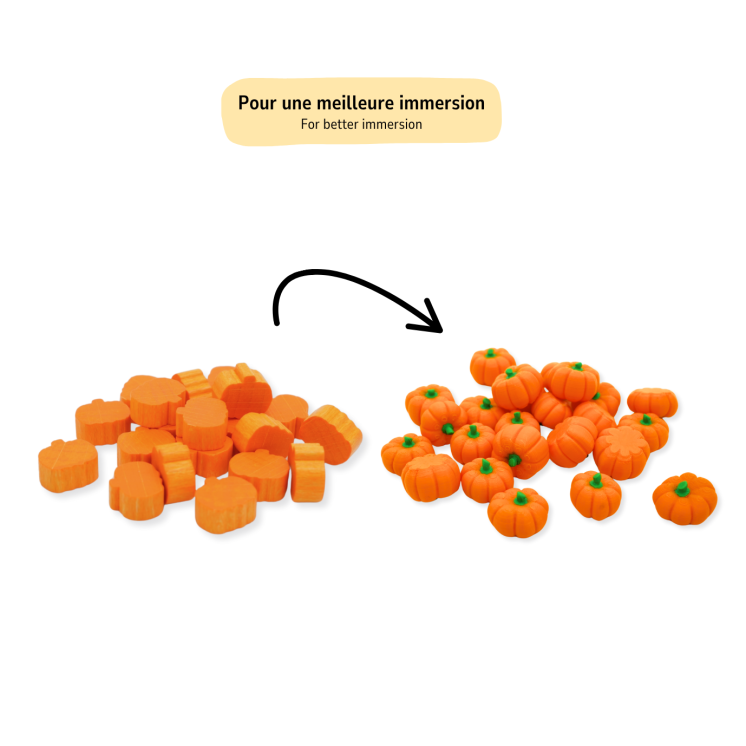 Pumpkin tokens - Upgraded Resource - Board Games - 12 / 24 / 36 Pieces