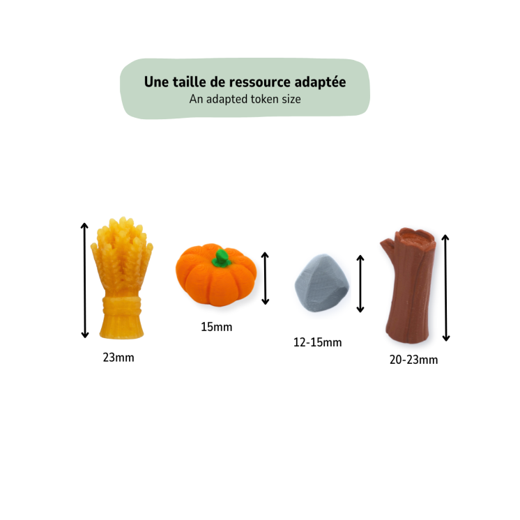 Caverna Pack 145 tokens Wheat x40 - Wood x45 - Pumpkin x35 - stone x25