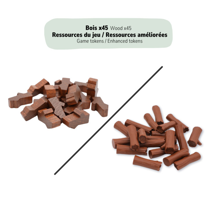 Pack Caverna 145 ressources Blé x40 - Bois x45 - Citrouille x35 - Pierre x25