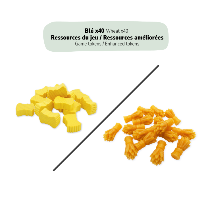 Pack Caverna 145 ressources Blé x40 - Bois x45 - Citrouille x35 - Pierre x25