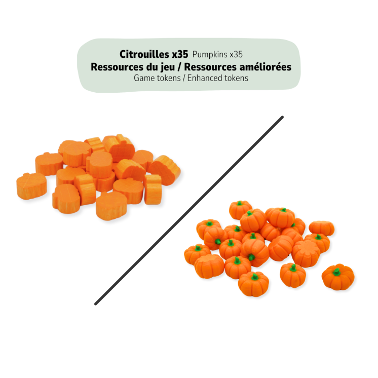 Pack Caverna 145 ressources Blé x40 - Bois x45 - Citrouille x35 - Pierre x25