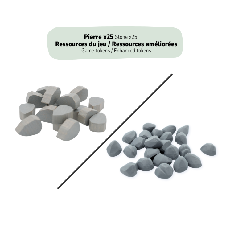 Pack Caverna 145 ressources Blé x40 - Bois x45 - Citrouille x35 - Pierre x25