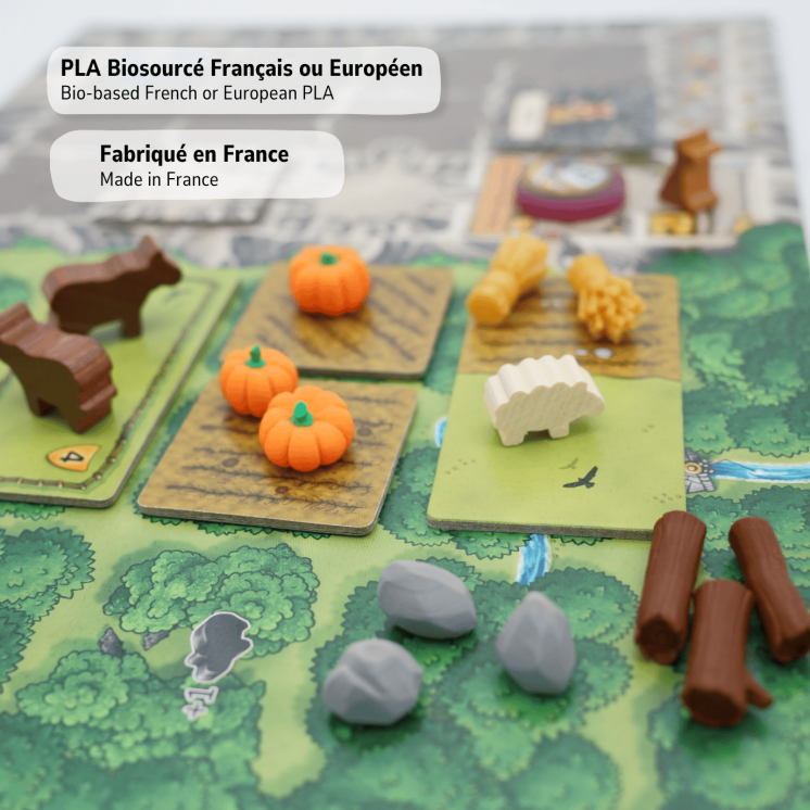 Pack Caverna 145 ressources Blé x40 - Bois x45 - Citrouille x35 - Pierre x25