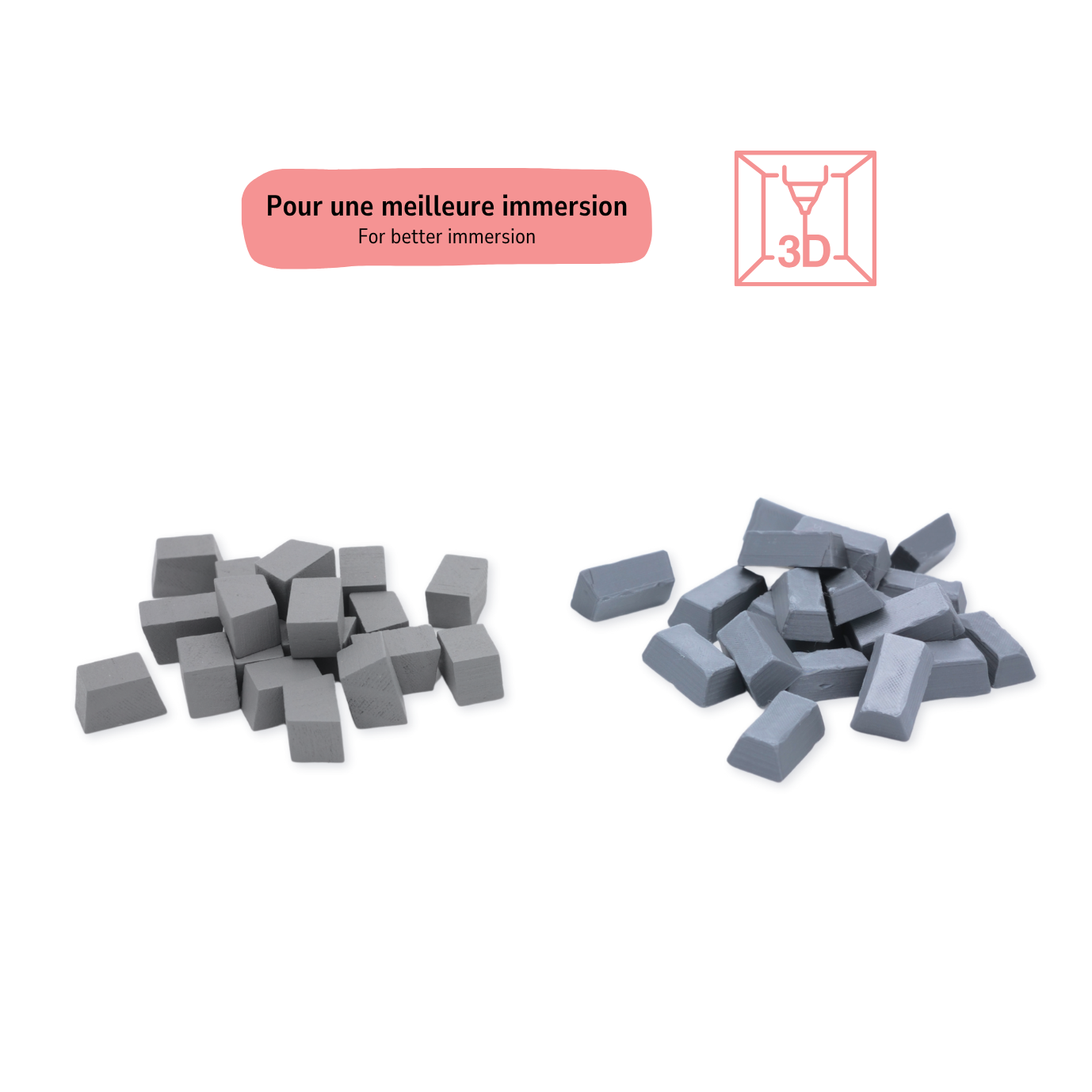 Ressources Lingots Argent & Fer Premium (Pack de 12 à 36)