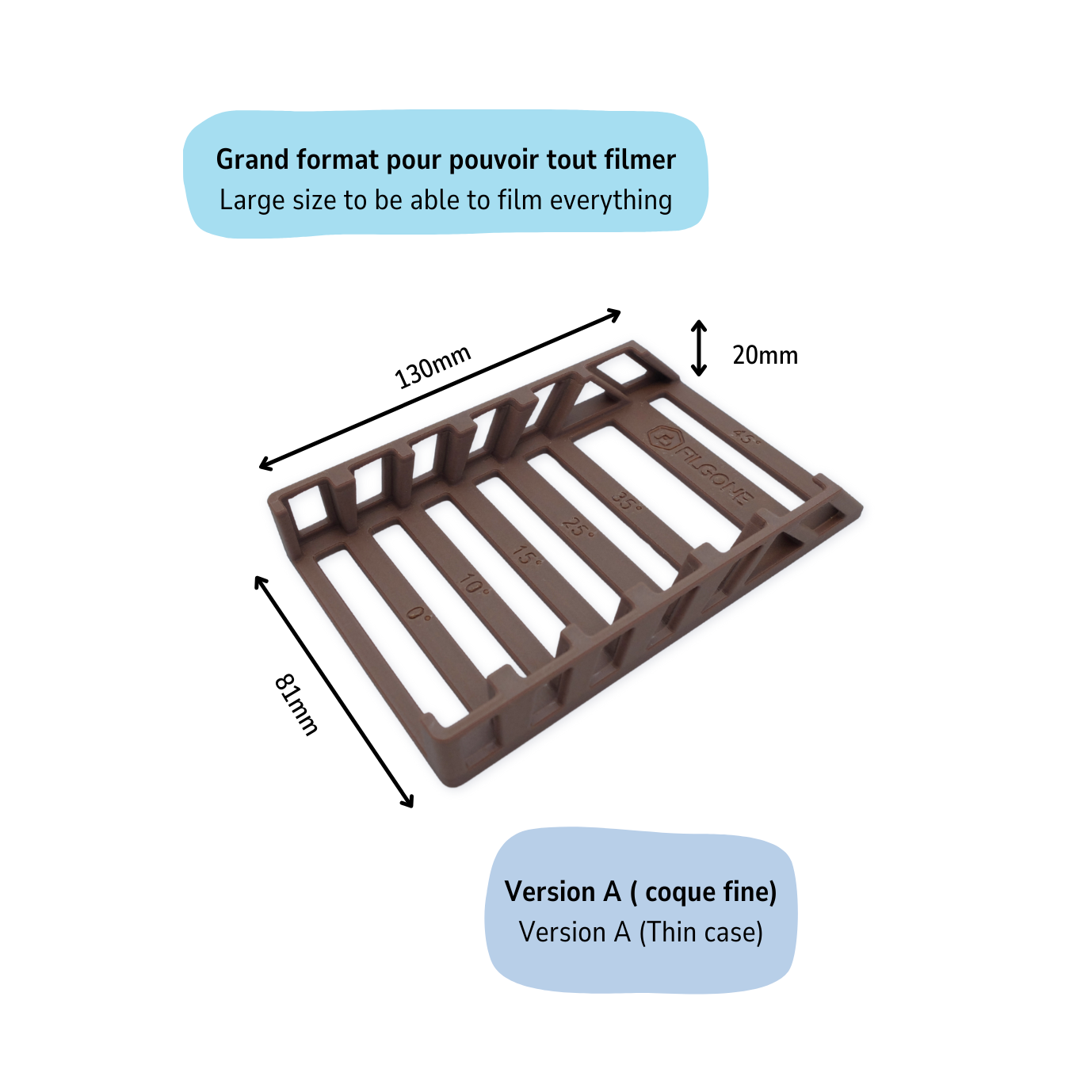 Support Téléphone Angles Extrêmes - 6 Inclinaisons