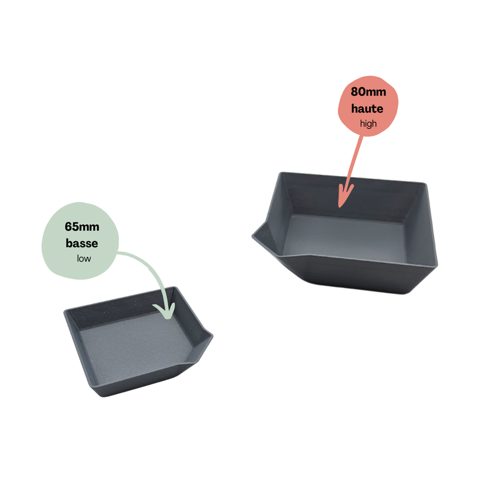 Coupelles de tri pour jeu de société avec bec verseur pour rangement facile - 2 formats 80 mm et 65 mm.