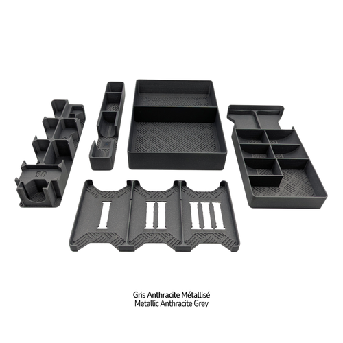 Insert de rangement Galaxy Trucker - gris anthracite métallisé - immersion dans l'univers du jeu  avec votre truck de l'espace.
