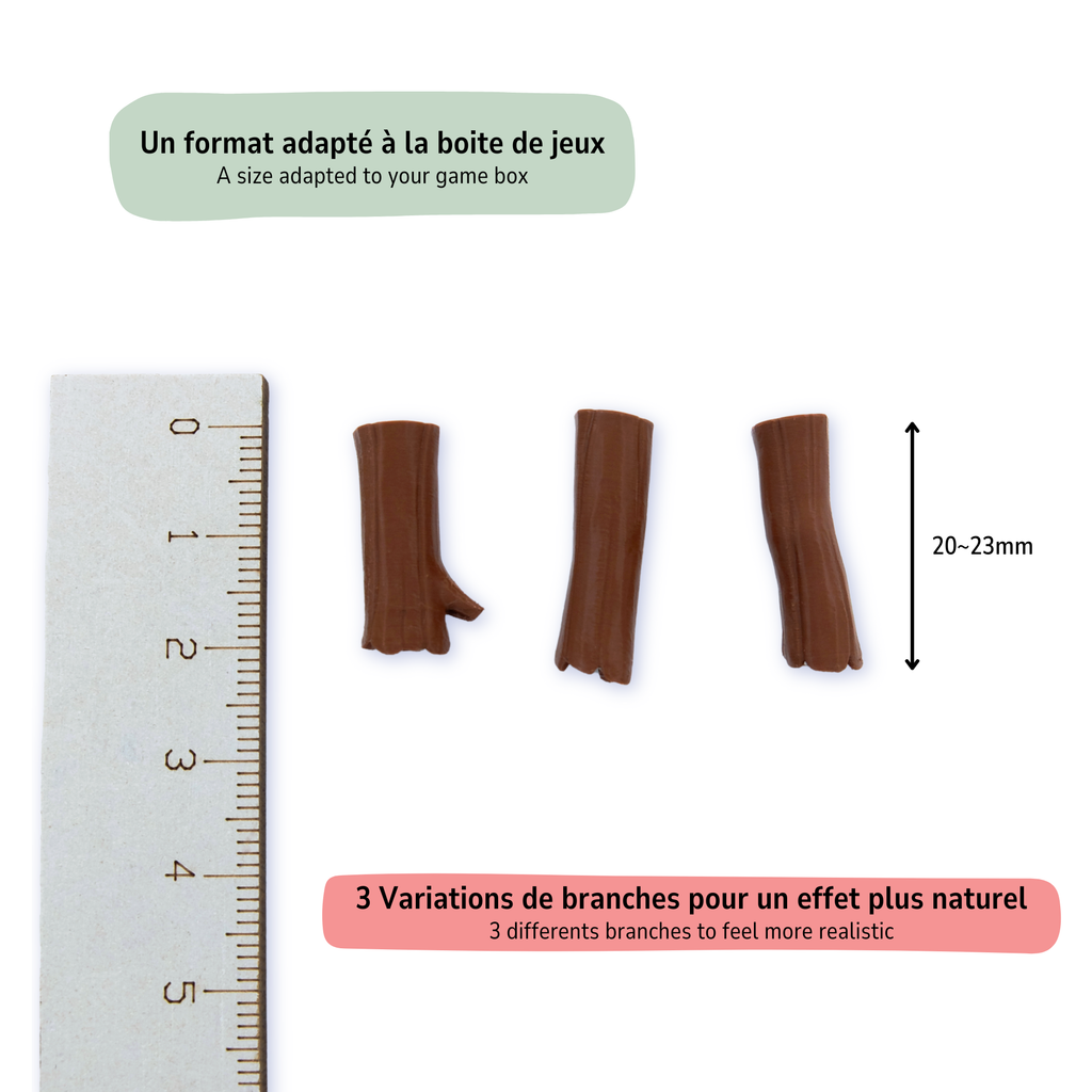 Ressource de bois imprimée en 3D - 3 variations différentes pour un rendu plus réaliste.